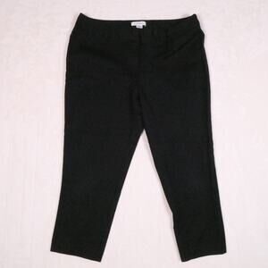 Liz Claiborne Black Cropped Trousers Size 18 Ankle Pants Workwear Classic